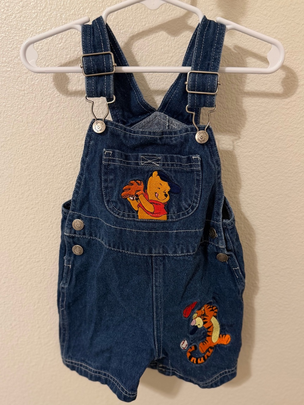 Vintage 18m Winnie the Pooh & Tigger Baseball Overalls - Picture 2 of 8